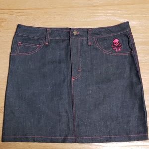 Lucky 13 Brand Jean Mini Skirt